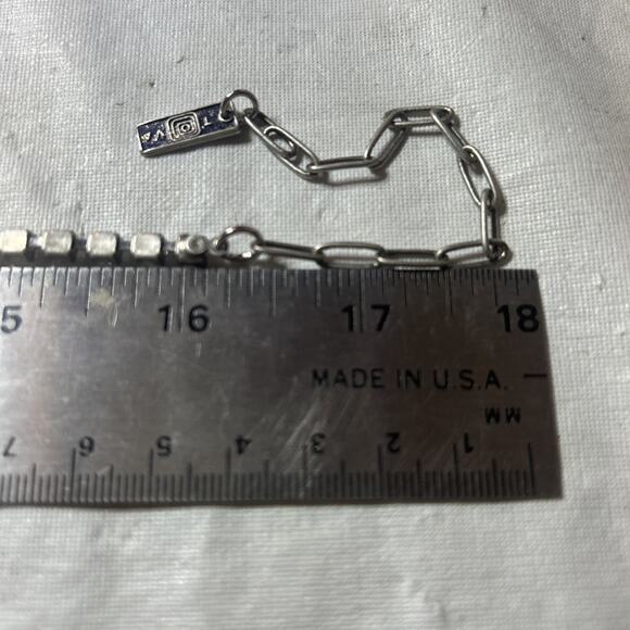 TOVA Rydell Necklace Antique Silver Statement Holiday Sparkle Runway Glam Drop - Picture 15 of 16